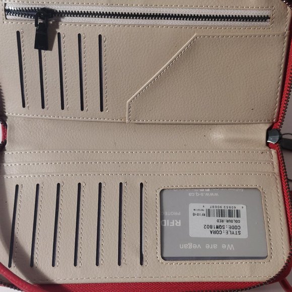 S Q Wallet Red New with Tags - Picture 4 of 6